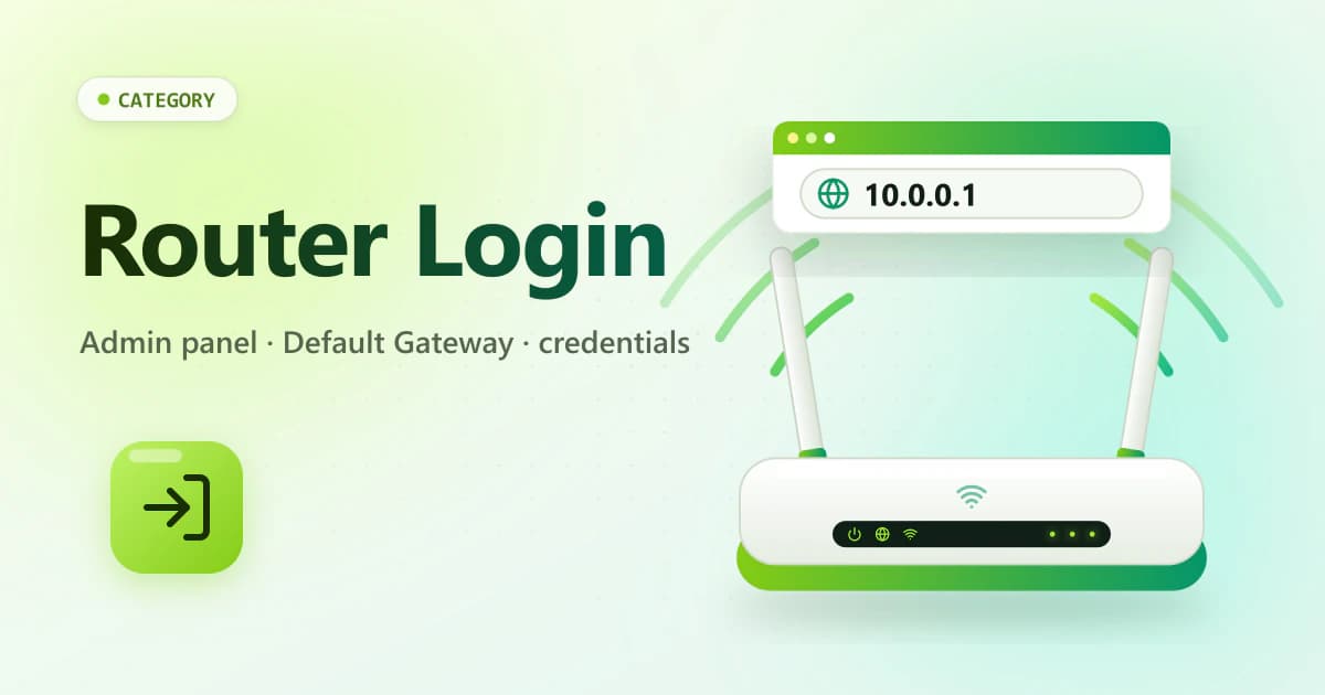 Router login articles cover from the router login blog, showing a router and its admin sign-in page
