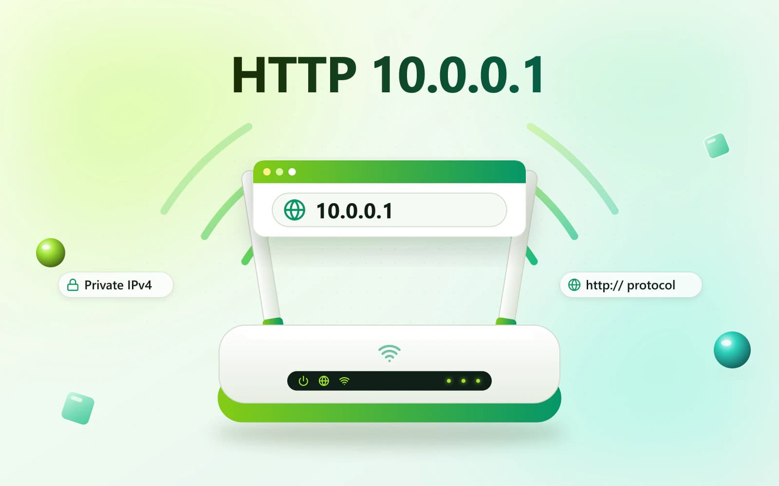 HTTP 10.0.0.1 router login page opened in a web browser address bar